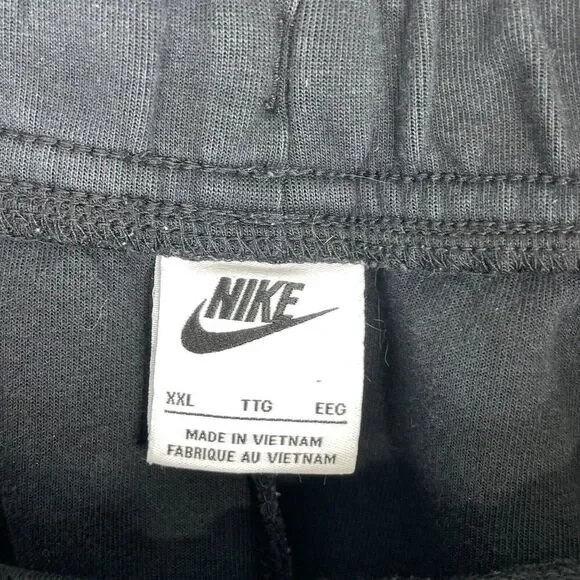 Nike Tech Fleece Sweat Pants Mens2XL Black Joggers Cargo Zip Pocket Tapered *See - Picture 4 of 12